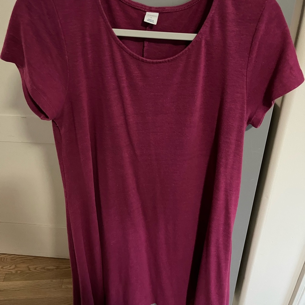 Old Navy Burgundy Tshirt Dress